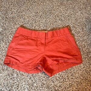 J. Crew‎ Chino Shorts Womens Size 4 Coral Red Casual Everyday